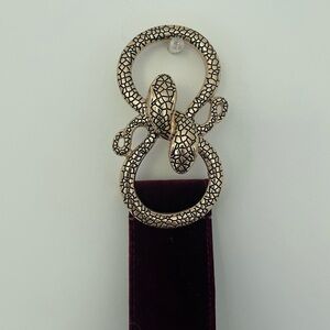 Express Maroon Snake Belt